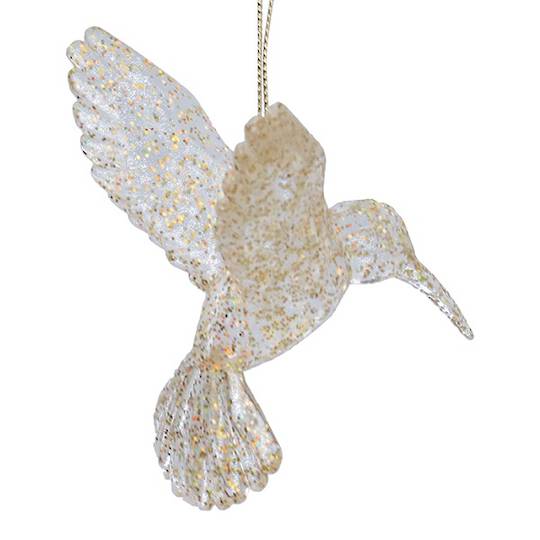Acrylic Clear, Gold Fleck Hummingbird 11cm *ETA Nov